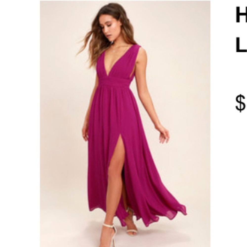 Lulus Heavenly Hues Magenta Maxi Dress